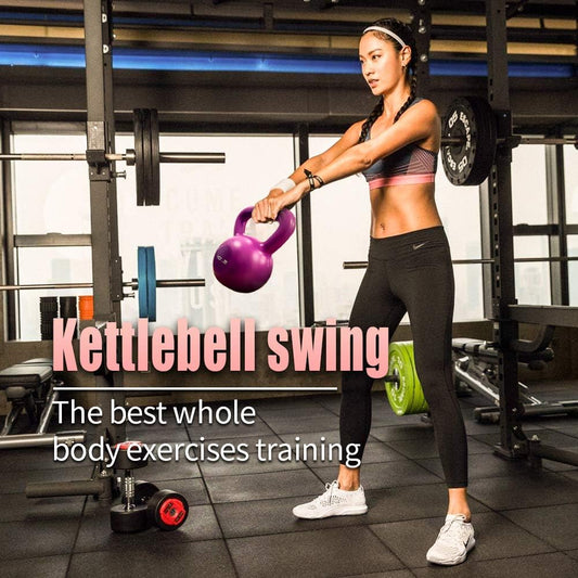 15lb Vinyl Kettlebell Set for Women – Home Gym Strength Training
