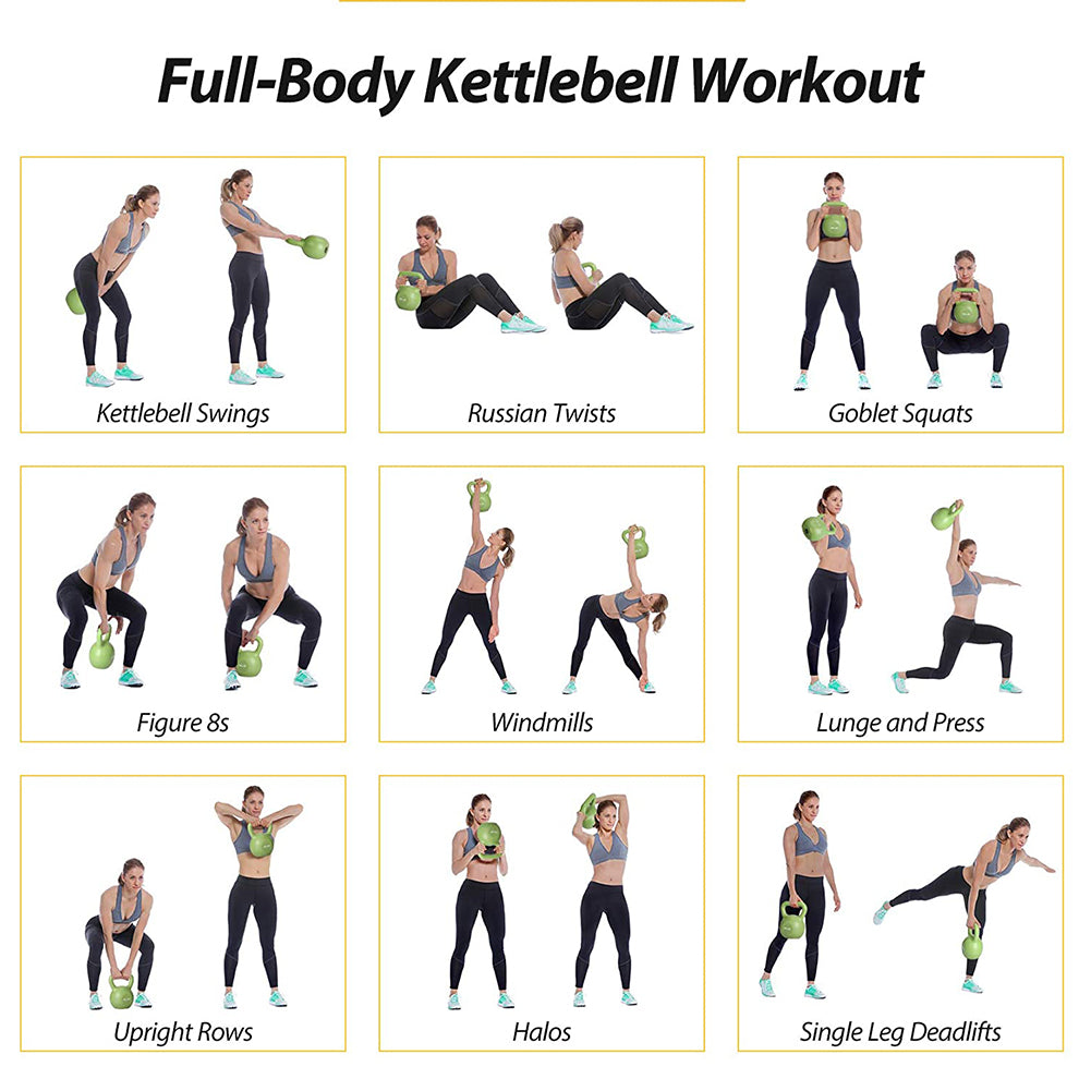 20lb Vinyl Kettlebell for Women – Home Gym Strength Training