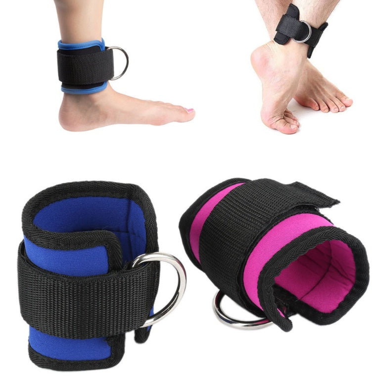 Adjustable D-Ring Ankle Strap for Gym Leg Workouts