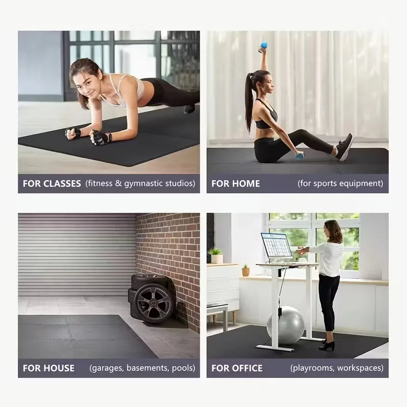 Interlocking Foam Floor Mats 16pcs (30x30cm) – Non-Slip EVA Gym & Yoga Flooring for Home Gym