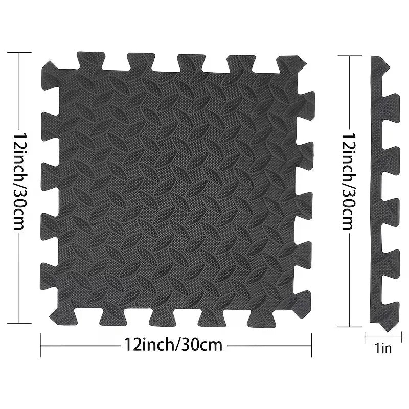 Interlocking Foam Floor Mats 16pcs (30x30cm) – Non-Slip EVA Gym & Yoga Flooring for Home Gym
