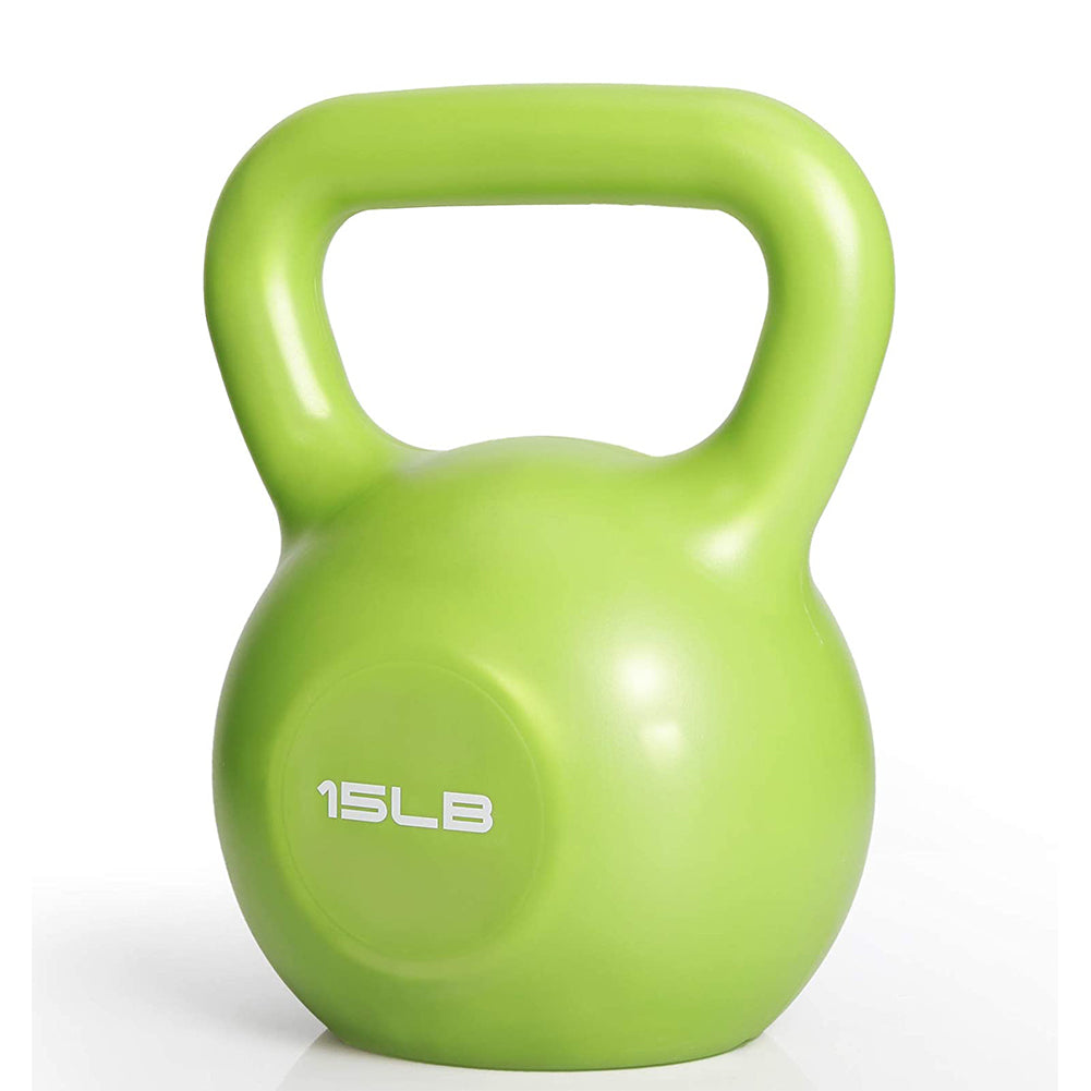 15lb Vinyl Kettlebell Set for Women – Home Gym Strength Training