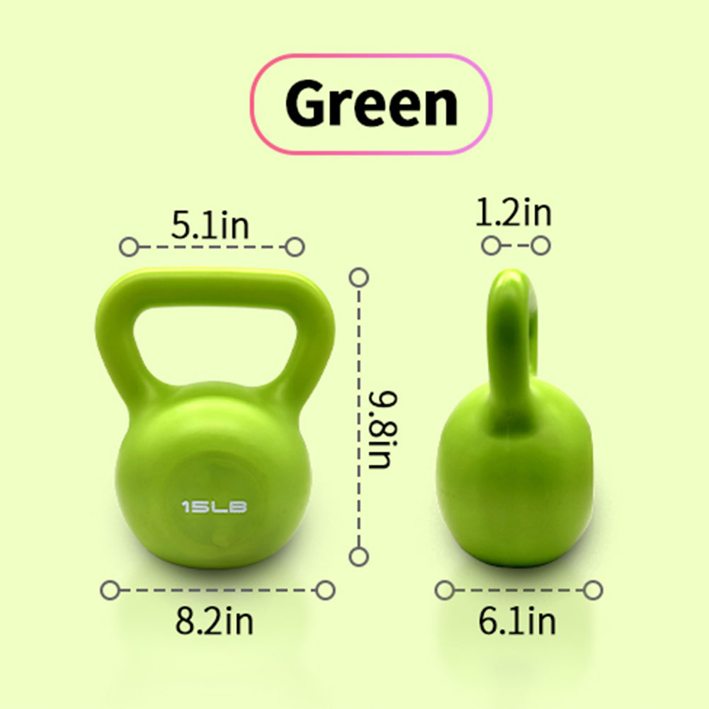 15lb Vinyl Kettlebell Set for Women – Home Gym Strength Training