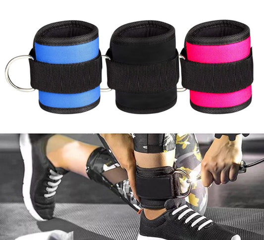 Adjustable D-Ring Ankle Strap for Gym Leg Workouts