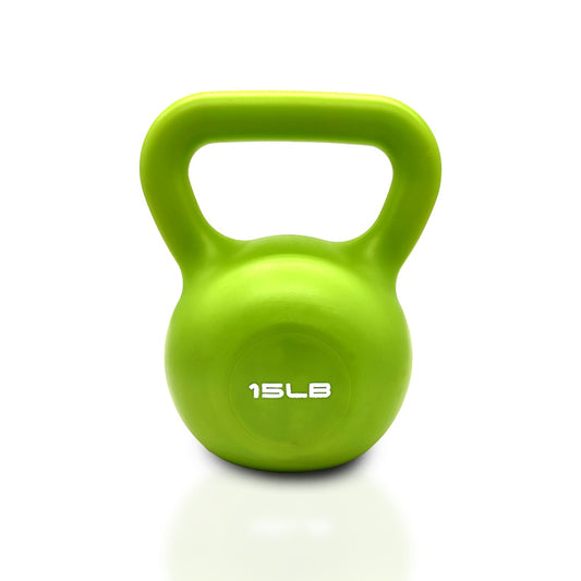 15lb Vinyl Kettlebell Set for Women – Home Gym Strength Training