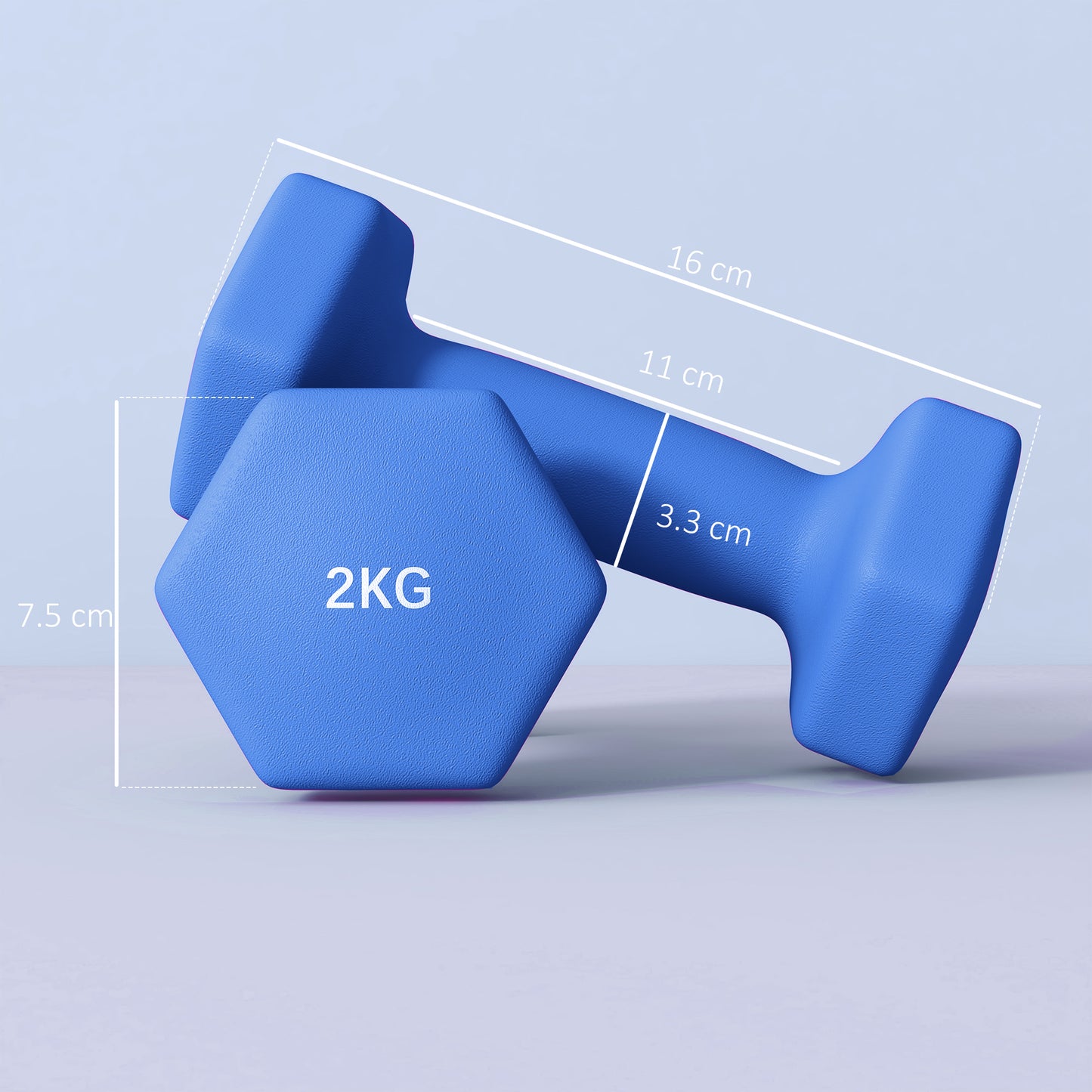 4kg Hex Dumbbell Set (2x2kg) – Non-Slip Grip Weights for Home Gym Workout