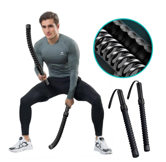 Cordless Battle Ropes with Non-Slip Handles – Home Gym Fitness Equipment for HIIT & Cardio Training